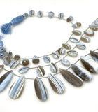 Natural Boulder Opal Gemstone Beads, Boulder Opal Faceted Pear Beads, Jewelry Supplies, Wholesale Beads, Bulk Beads, 8" Strand