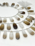 Rare Opal Onyx Combination Gemstone Beads, Jewelry Supplies, Wholesale Bulk Beads, 24- 37mm, 7” Strand/ 12 Pcs