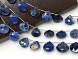 Sodalite Gemstone Beads, Natural Sodalite Faceted Briolette Beads, Jewelry Supplies, 8"Strand/ 12Pcs