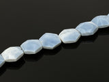 Blue Opal Beads, Gemstone Beads, Peruvian Opal Beads, 15x17mm - 16x18mm, 6.5” Strand
