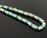 Blue Opal Beads, Gemstone Beads, Peruvian Opal Beads, 6mm - 6.5mm, 8” Strand