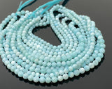 16" Larimar Beads, Gemstone Beads, Genuine Dominican Republic Larimar Beads AAAA Quality, Jewelry Supplies, Healing Crystal , 5mm - 5.5mm