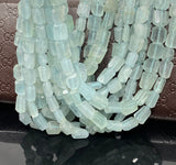 Aquamarine Faceted Nugget Beads, Gemstone Beads, Bulk Wholesale Beads, 7.5mm - 12mm, 10" Strand