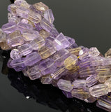 Natural Ametrine Nugget Beads, Gemstone Beads, Jewelry Supplies, Wholesale Bulk Beads, 10” Strand