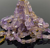Natural Ametrine Nugget Beads, Gemstone Beads, Jewelry Supplies, Wholesale Bulk Beads, 10” Strand
