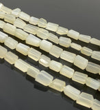 White Moonstone Nugget Beads, Moonstone Gemstone Beads, Jewelry Supplies, Wholesale Bulk Beads, 10x7mm - 12x9mm, 10” Strand