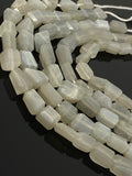 Gray Moonstone Nugget Beads, Moonstone Gemstone Beads, Jewelry Supplies, Wholesale Bulk Beads, 9x6mm - 12x9mm, 10” Strand