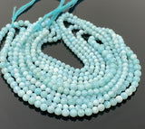 16" Larimar Beads, Gemstone Beads, Genuine Dominican Republic Larimar Beads AAAA Quality, Jewelry Supplies, Healing Crystal , 5mm - 5.5mm