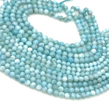 16" Larimar Beads, Gemstone Beads, Genuine Dominican Republic Larimar Beads AAAA Quality, Jewelry Supplies, Healing Crystal , 5mm - 5.5mm