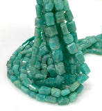 Amazonite Nugget Beads, Peruvian Amazonite Gemstone Beads, Jewelry Supplies, Bulk Wholesale Beads, 9mm - 13mm, 10” Strand