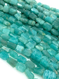 Amazonite Nugget Beads, Peruvian Amazonite Gemstone Beads, Jewelry Supplies, Bulk Wholesale Beads, 8mm - 12mm, 10” Strand