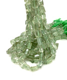 Natural Green Amethyst Nugget Gemstone Beads, Prasiolite Beads, Bulk Wholesale Gemstone Beads, 10” Strand