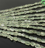 Natural Green Amethyst Nugget Gemstone Beads, Prasiolite Beads, Bulk Wholesale Gemstone Beads, 10” Strand
