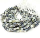 Dendrite Opal Gemstone Beads, Dendritic Opal Faceted Nugget Beads, 10” Strand