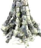Dendrite Opal Gemstone Beads, Dendritic Opal Faceted Nugget Beads, 10” Strand