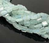 Aquamarine Faceted Nugget Beads, Gemstone Beads, Bulk Wholesale Beads, 7.5mm - 12mm, 10" Strand