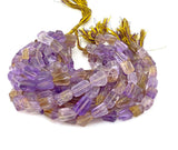 Natural Ametrine Nugget Beads, Gemstone Beads, Jewelry Supplies, Wholesale Bulk Beads, 10” Strand