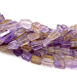 Natural Ametrine Nugget Beads, Gemstone Beads, Jewelry Supplies, Wholesale Bulk Beads, 10” Strand