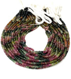 Natural Watermelon Multi Tourmaline Beads, Bulk Wholesale Gemstone Beads, Faceted Tourmaline Beads,AA+ Quality, 13.5" Strand