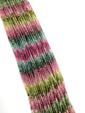 14.5" Natural Tourmaline Gemstone Beads, Watermelon Color Tourmaline Beads, Multi Color Wholesale Bulk Beads, 3mm - 3.5mm
