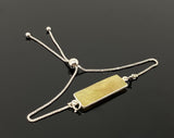 Yellow Sapphire Gemstone Bar Bracelet, Sterling Silver Bolo Bracelet, Layering Bracelet, November Birthstone Jewelry