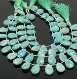 Amazonite Gemstone Beads, Peruvian Amazonite Beads, Jewelry Supplies, Wholesale Bulk Beads, 14x9.5mm -14.5x10mm, 8" Strand