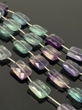 Natural Fluorite Beads, Gemstone Beads, Jewelry Supplies, Wholesale Bulk Beads, 14x10mm - 14.5x10.5mm, 8” Strand