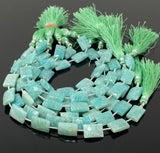 Amazonite Gemstone Beads, Peruvian Amazonite Beads, Jewelry Supplies, Wholesale Bulk Beads, 13x9mm -14x10mm, 7.5" Strand