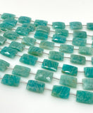 Amazonite Gemstone Beads, Peruvian Amazonite Beads, Jewelry Supplies, Wholesale Bulk Beads, 13x9mm -14x10mm, 7.5" Strand