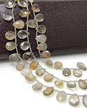 Golden Rutile Beads, Gemstone Beads, Jewelry Supplies for Jewelry Making, Wholesale Beads, Bulk Beads, 13x10mm - 14x10mm, 8” Strand