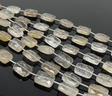 Golden Rutile Beads, Gemstone Beads, Jewelry Supplies for Jewelry Making, Wholesale Beads, Bulk Beads, 14x10mm- 15x10mm, 7.75” Strand