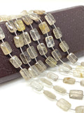 Golden Rutile Beads, Gemstone Beads, Jewelry Supplies for Jewelry Making, Wholesale Beads, Bulk Beads, 14x10mm- 15x10mm, 7.75” Strand