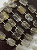 Golden Rutile Beads, Gemstone Beads, Jewelry Supplies for Jewelry Making, Wholesale Beads, Bulk Beads, 14x10mm- 15x10mm, 7.75” Strand
