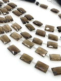 Natural Smoky Quartz Gemstone Beads, Jewelry Supplies, Wholesale Bulk Gemstone Beads, 13.5x9mm - 14x10mm