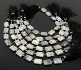 Dendrite Opal Gemstone Beads, Dendritic Opal Beads, Bulk Wholesale Beads, Jewelry Supplies, 13x9mm -15x10mm, 8” Strand
