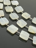 White Moonstone Beads, Gemstone Beads, Jewelry Supplies, Bulk Wholesale Beads, 13.5mm - 14mm