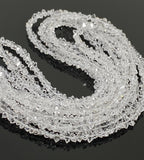 Herkimer Diamond, Herkimer Diamond Quartz Beads, Gemstone Beads, Bulk Wholesale Beads, Jewelry Supplies, 4mm-5mm, 8"/ 16" Strand