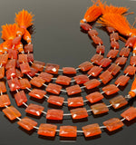 Natural Carnelian Gemstone Beads, Jewelry Supplies, Bulk Wholesale Beads, 13x9mm - 15x10mm, 7.75” Strand