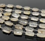Golden Rutile Beads, Gemstone Beads, Jewelry Supplies for Jewelry Making, Wholesale Beads, Bulk Beads, 14x10mm- 15x10mm, 7.75” Strand