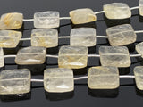 Golden Rutile Beads, Gemstone Beads, Jewelry Supplies for Jewelry Making, Wholesale Beads, Bulk Beads, 14mm- 15mm, 7.75” Strand