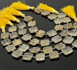 Golden Rutile Beads, Gemstone Beads, Jewelry Supplies for Jewelry Making, Wholesale Beads, Bulk Beads, 14mm- 15mm, 7.75” Strand