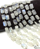 Rainbow Moonstone Beads, Moonstone Briolette Beads, Gemstone Beads, Bulk Wholesale Beads, 14x10mm - 14.5x10.5mm, 8” Strand