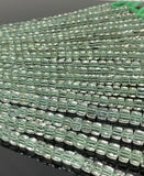 Natural Green Amethyst Gemstone Beads, Prasiolite Beads, 3D Cube Box Beads, Bulk Wholesale Beads, Spiritual Healing Beads, 6mm-7mm 9" Strand