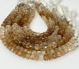 Rare Natural Brown Topaz Beads, Gemstone Beads, Imperial Topaz Beads, Jewelry Supplies, Bulk Wholesale Beads, 8" Strand