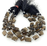 Natural Smoky Quartz Gemstone Beads, Jewelry Supplies, Wholesale Bulk Gemstone Beads, 13.5x9mm - 14x10mm