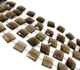 Natural Smoky Quartz Gemstone Beads, Jewelry Supplies, Wholesale Bulk Gemstone Beads, 13.5mm - 14mm