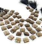 Natural Smoky Quartz Gemstone Beads, Jewelry Supplies, Wholesale Bulk Gemstone Beads, 13.5mm - 14mm