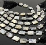 Dendrite Opal Gemstone Beads, Dendritic Opal Beads, Bulk Wholesale Beads, Jewelry Supplies, 13x9mm -15x10mm, 8” Strand