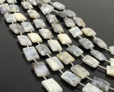 Dendrite Opal Gemstone Beads, Dendritic Opal Beads, Bulk Wholesale Beads, Jewelry Supplies, 13x9mm -15x10mm, 8” Strand