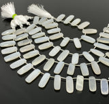 White Moonstone Bar Beads, Gemstone Beads, Jewelry Supplies, Bulk Wholesale Beads, 23x8mm - 24x9mm